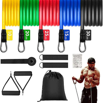 Elastic Resistance Bands Set (11 pcs)