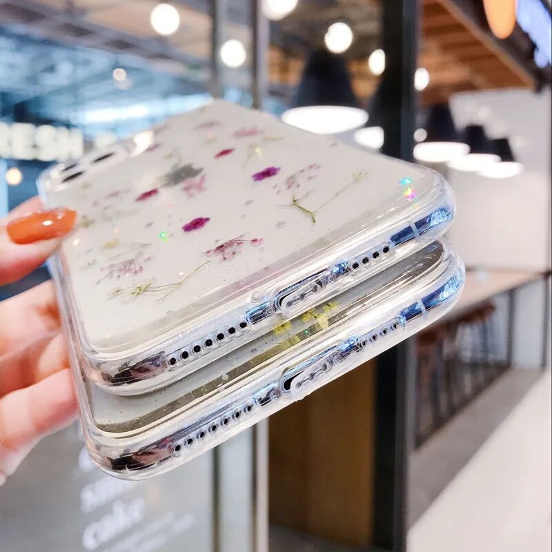 Dry Flower Transparent Phone Case