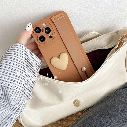 3D Heart + Wrist Band Holder  - Case for iPhone