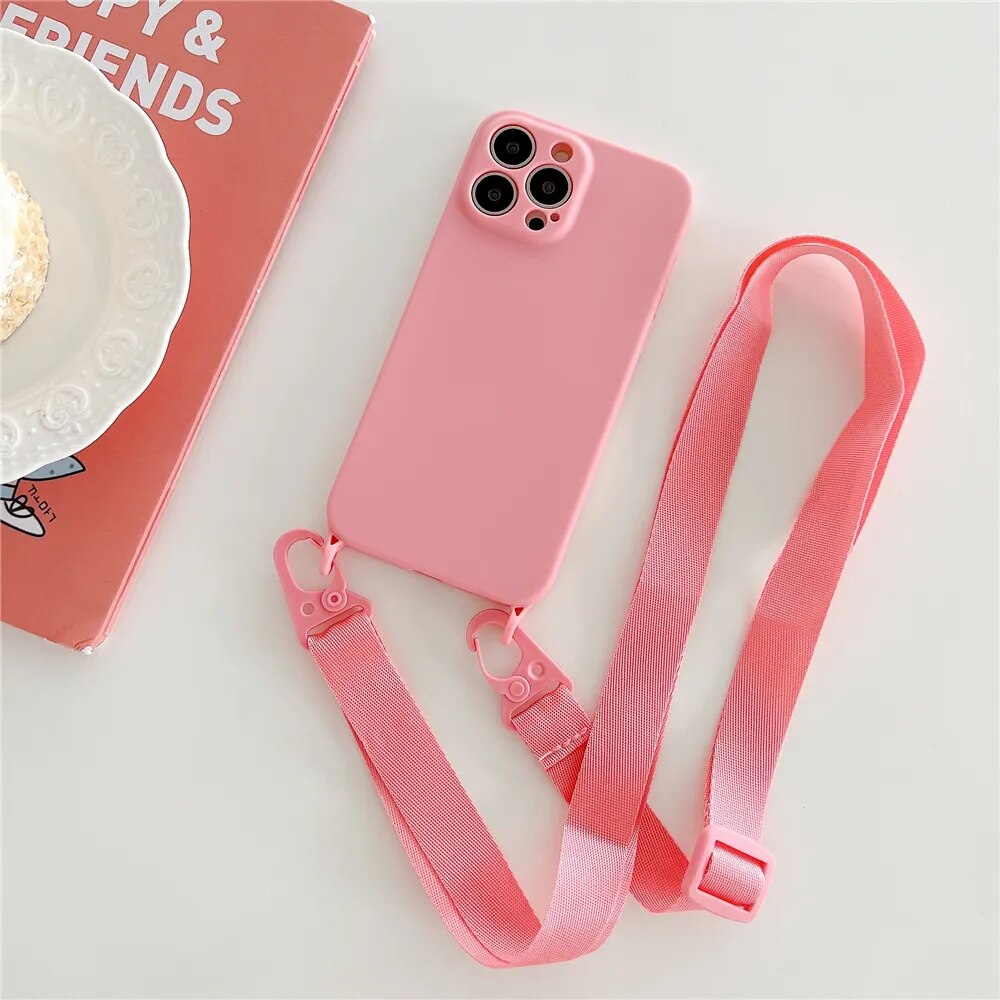 Crossbody Necklace Silicone Phone Case (V2)