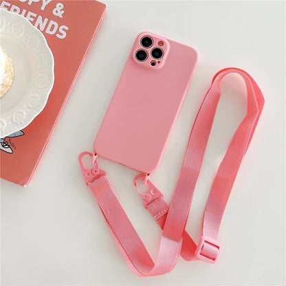 Crossbody Necklace Silicone Phone Case (V1)