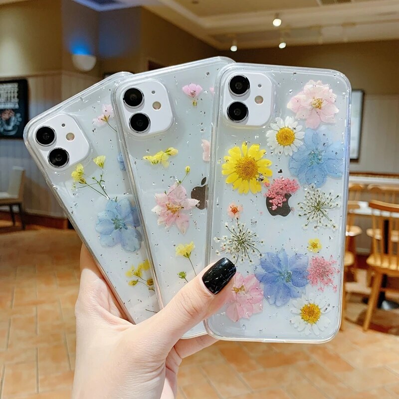 Dry Flower Transparent Phone Case