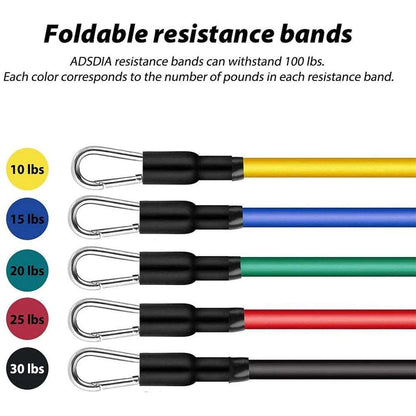 Elastic Resistance Bands Set (11 pcs)