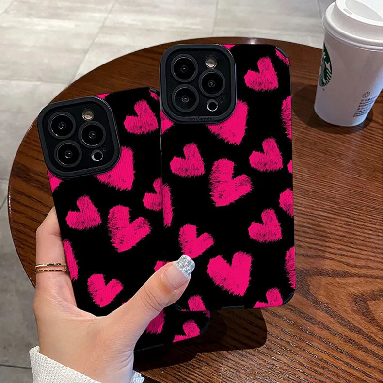 Hearts Pattern Lovers Phone Case