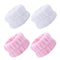 4pcs white pink