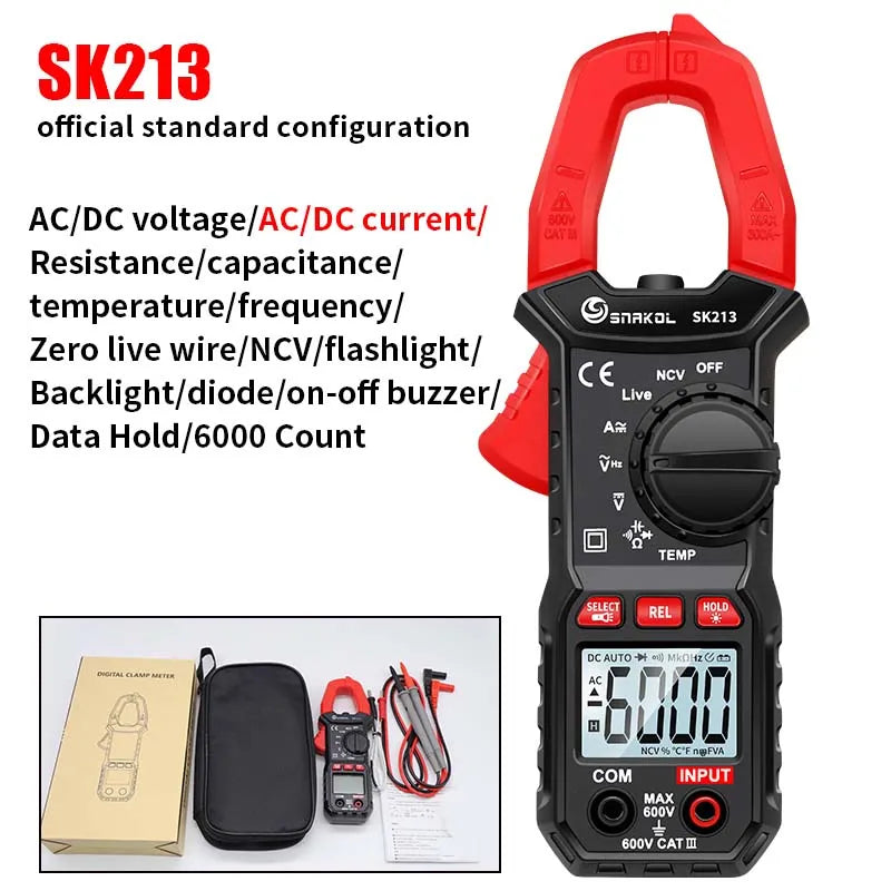 Digital Clamp Meter 600A - Versatile Multimeter for Electrical Work