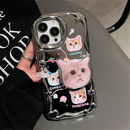 Cute 3D Cat Lovers Phone Case