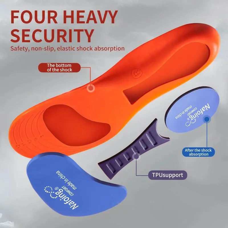 Shock Absorption Sport Insoles for Enhanced Comfort