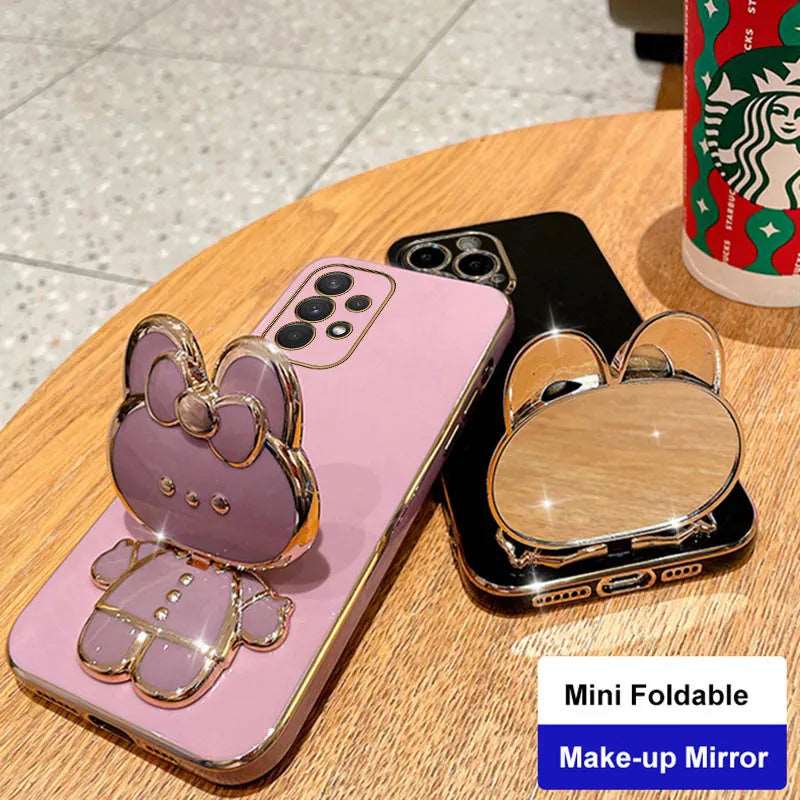 Bunny Plating Phone Holder Case For Samsung