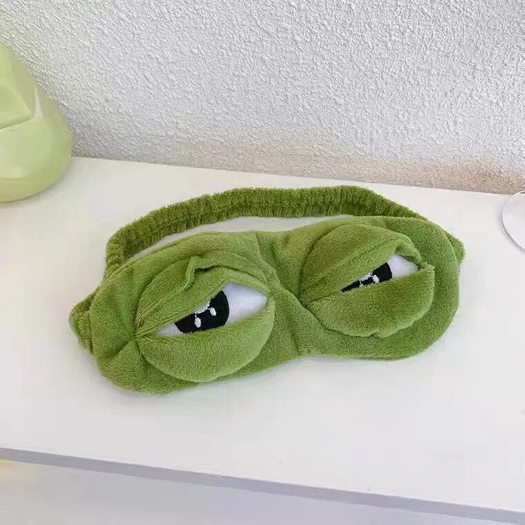 Sad Frog Plush Sleep Mask