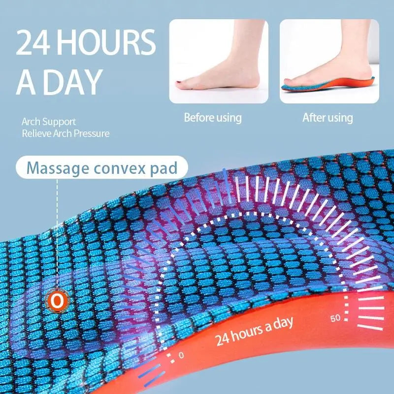 Shock Absorption Sport Insoles for Enhanced Comfort