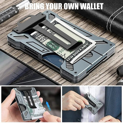 Slim Tactical Aluminum Wallet - Holds Up to 15 Cards