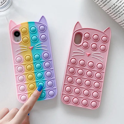 Push Bubble Toys Relieve Stress Phone Case