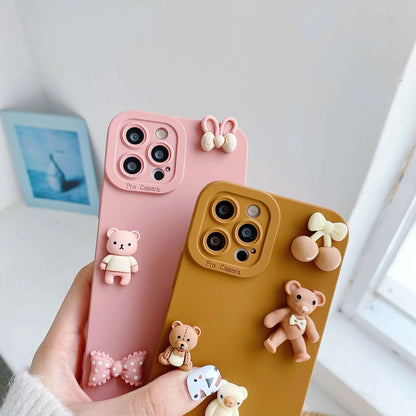 3D Bunny and Bear Phone Case