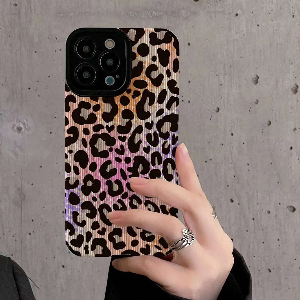 Colorful Leopard Pattern Lovers Phone Case