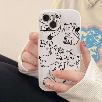 Comic Bad Cat Phone Case