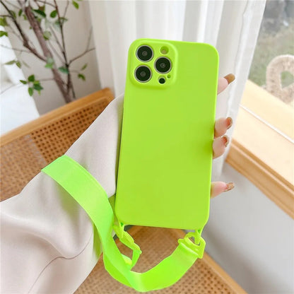 Crossbody Necklace Silicone Phone Case (V1)