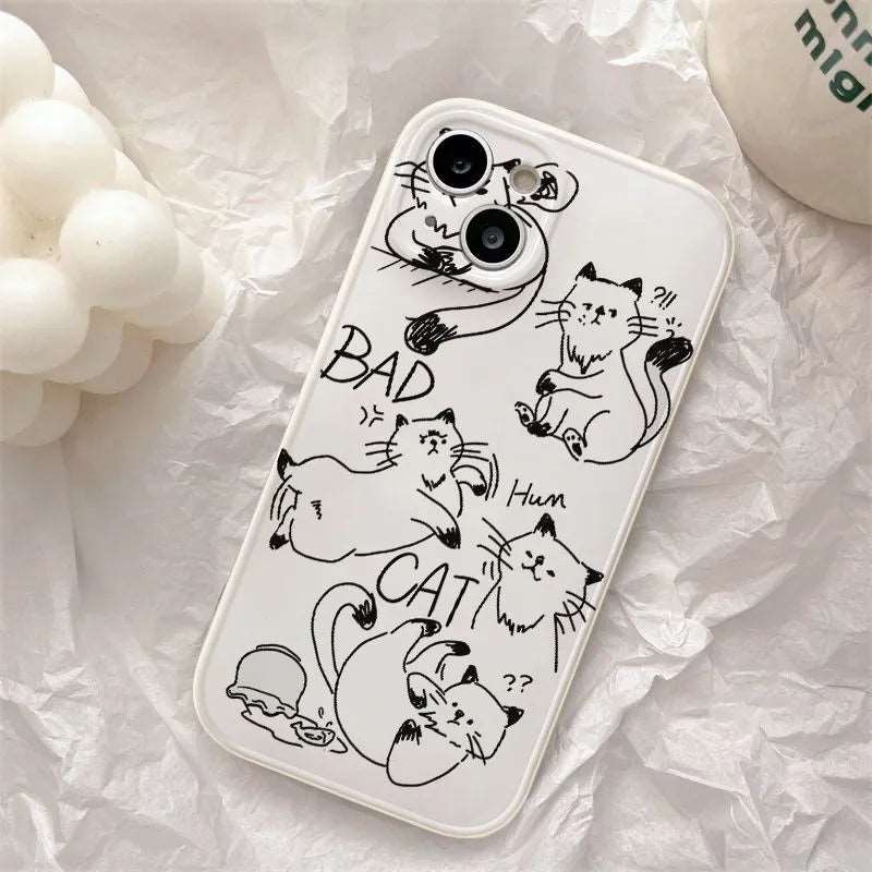 Comic Bad Cat Phone Case