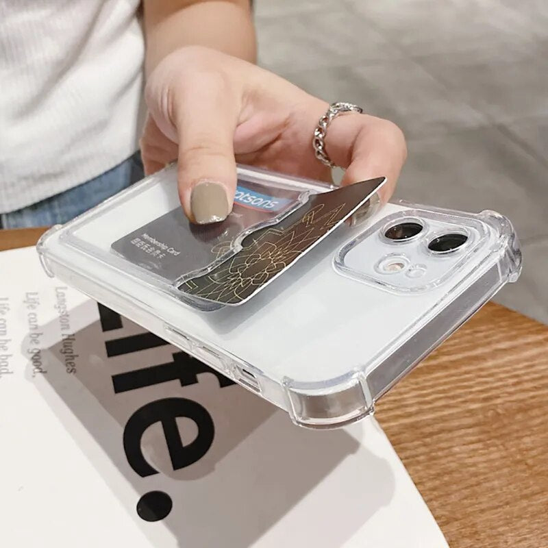 Transparent Card Slot Bag Holder Case