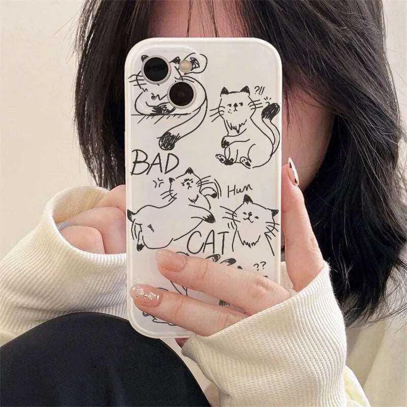 Comic Bad Cat Phone Case