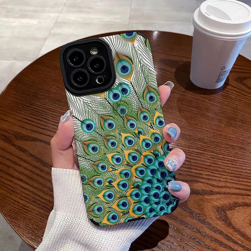 Peacock Feather / Fish Scales Phone Case