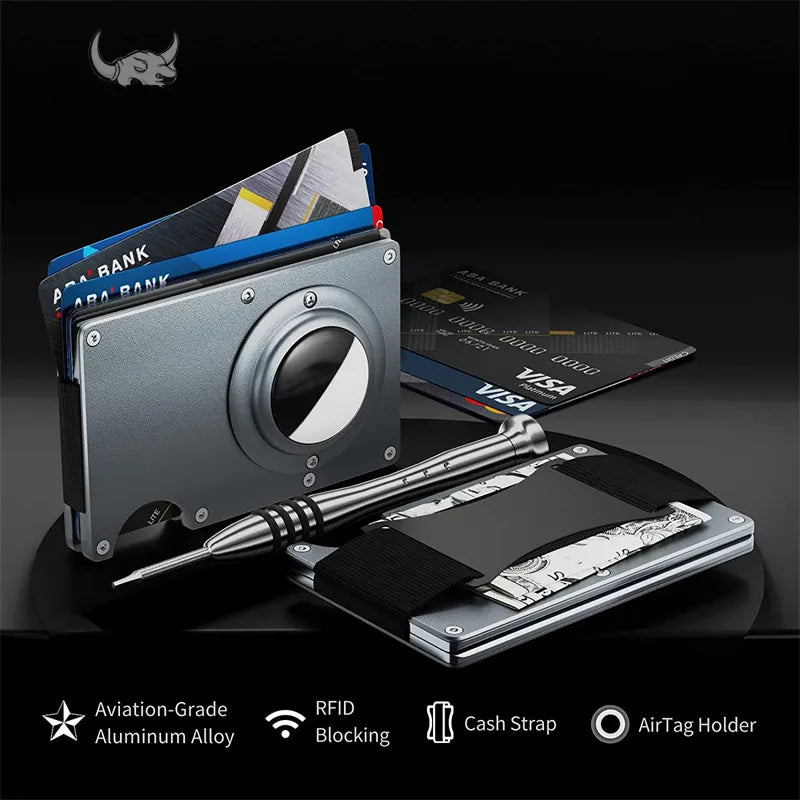 Aluminum Card Holder For Apple Airtag