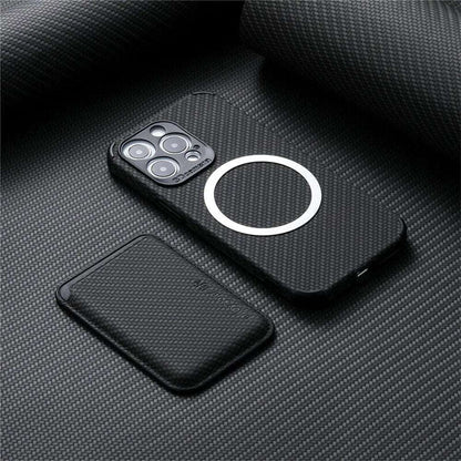 Carbon Fiber Card Holder Magnetic Phone Case