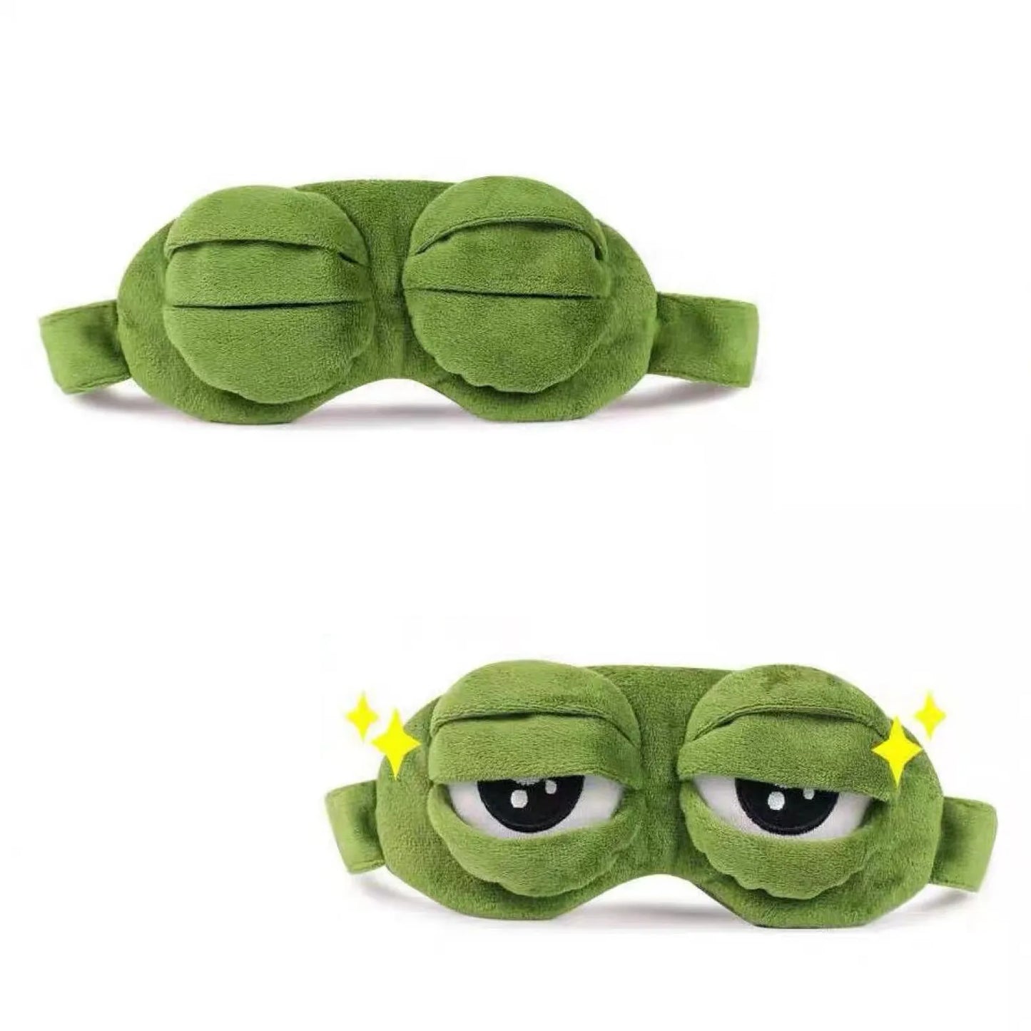 Sad Frog Plush Sleep Mask