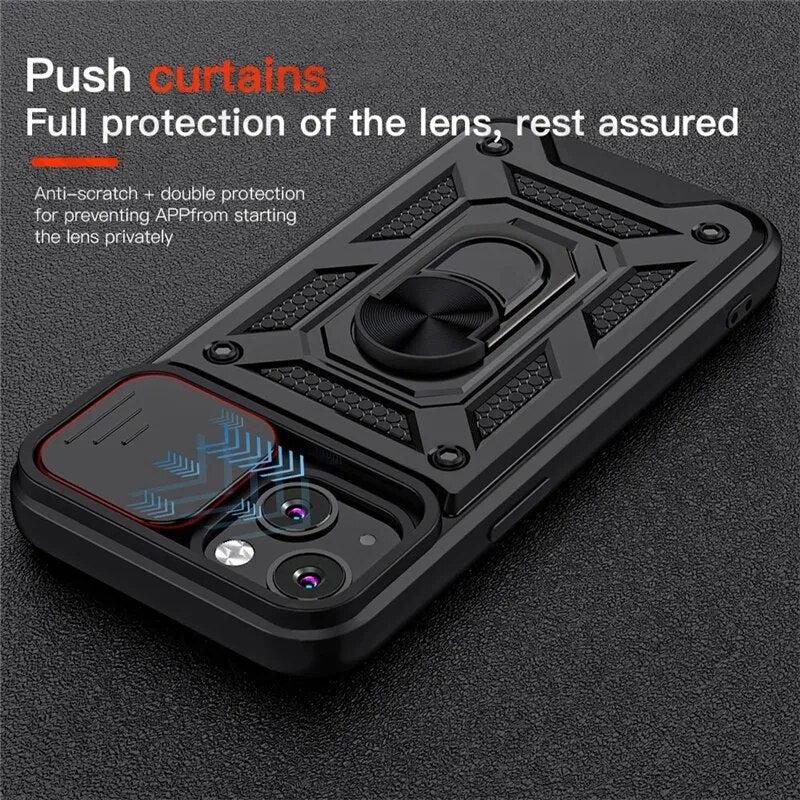 iPhone Armor Magnetic Ring Stand Case