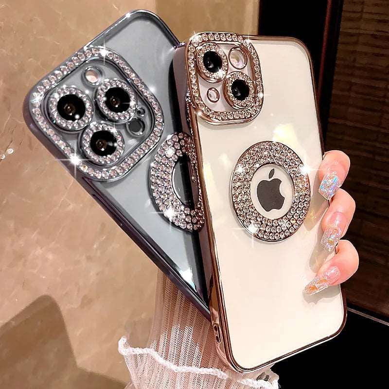 Glitter Bumper Transparent Case For iPhone