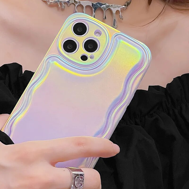 GlitterWave Heart Phone Case