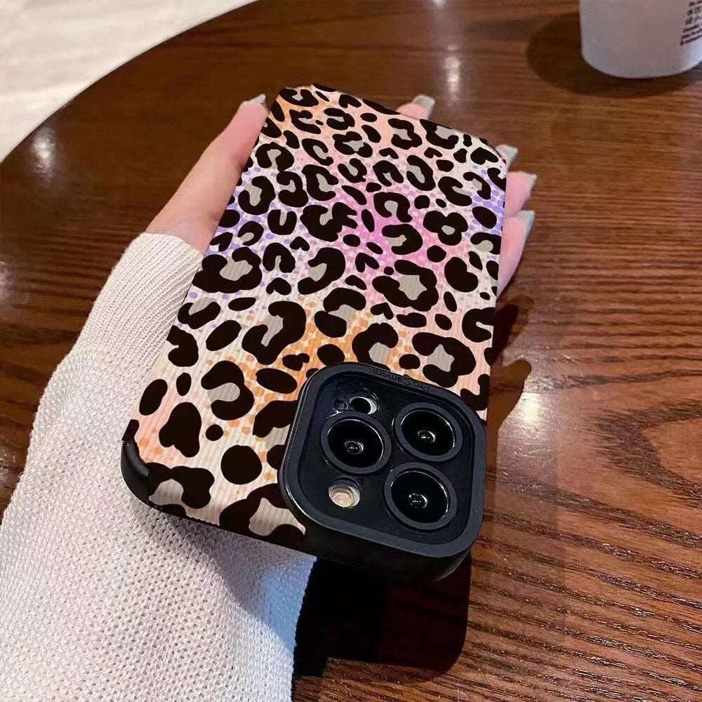 Colorful Leopard Pattern Lovers Phone Case