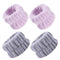 4pcs purple gray