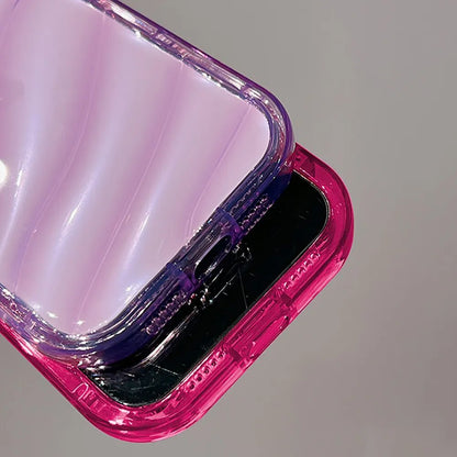 Soft Candy Transparent Wavy Texture Case