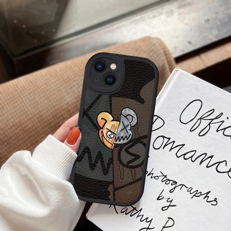 Luxury Leather Rat Cartoon Phone Case