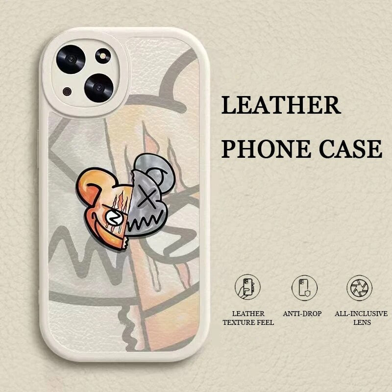 Luxury Leather Rat Cartoon Phone Case