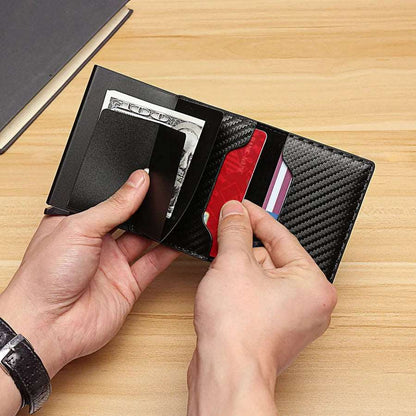 Carbon Fiber RFID-Blocking Card Wallet