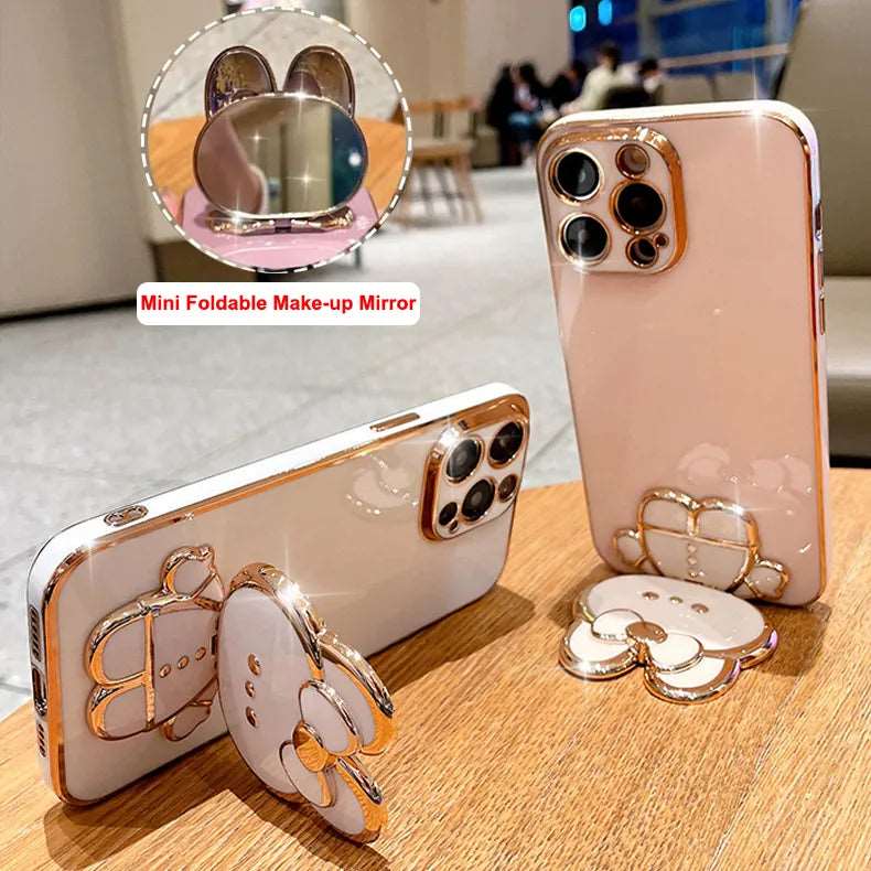 Bunny Plating Phone Holder Case For Samsung