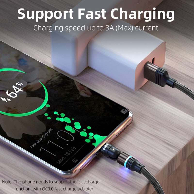 540° Rotate Fast Charging Cable