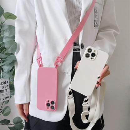 Crossbody Necklace Silicone Phone Case (V2)