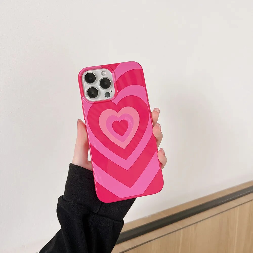 Sweet Love Heart Pattern Lovers Phone Case