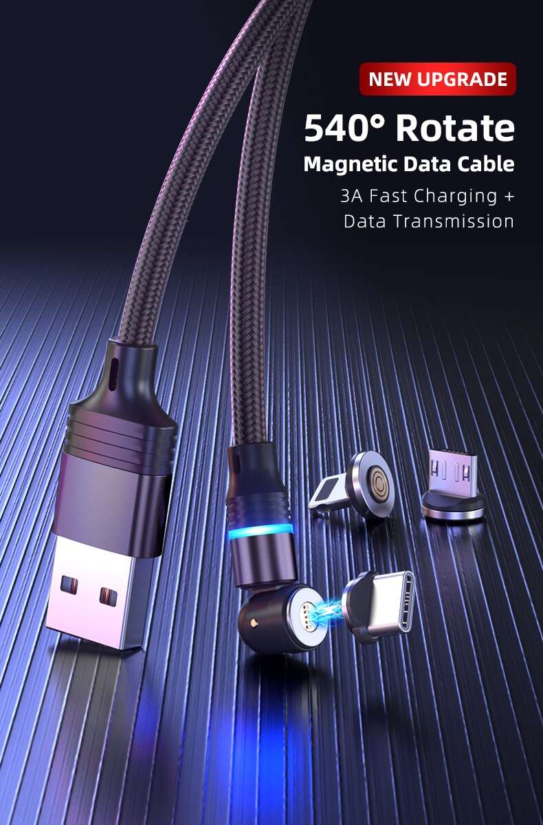 540° Rotate Fast Charging Cable