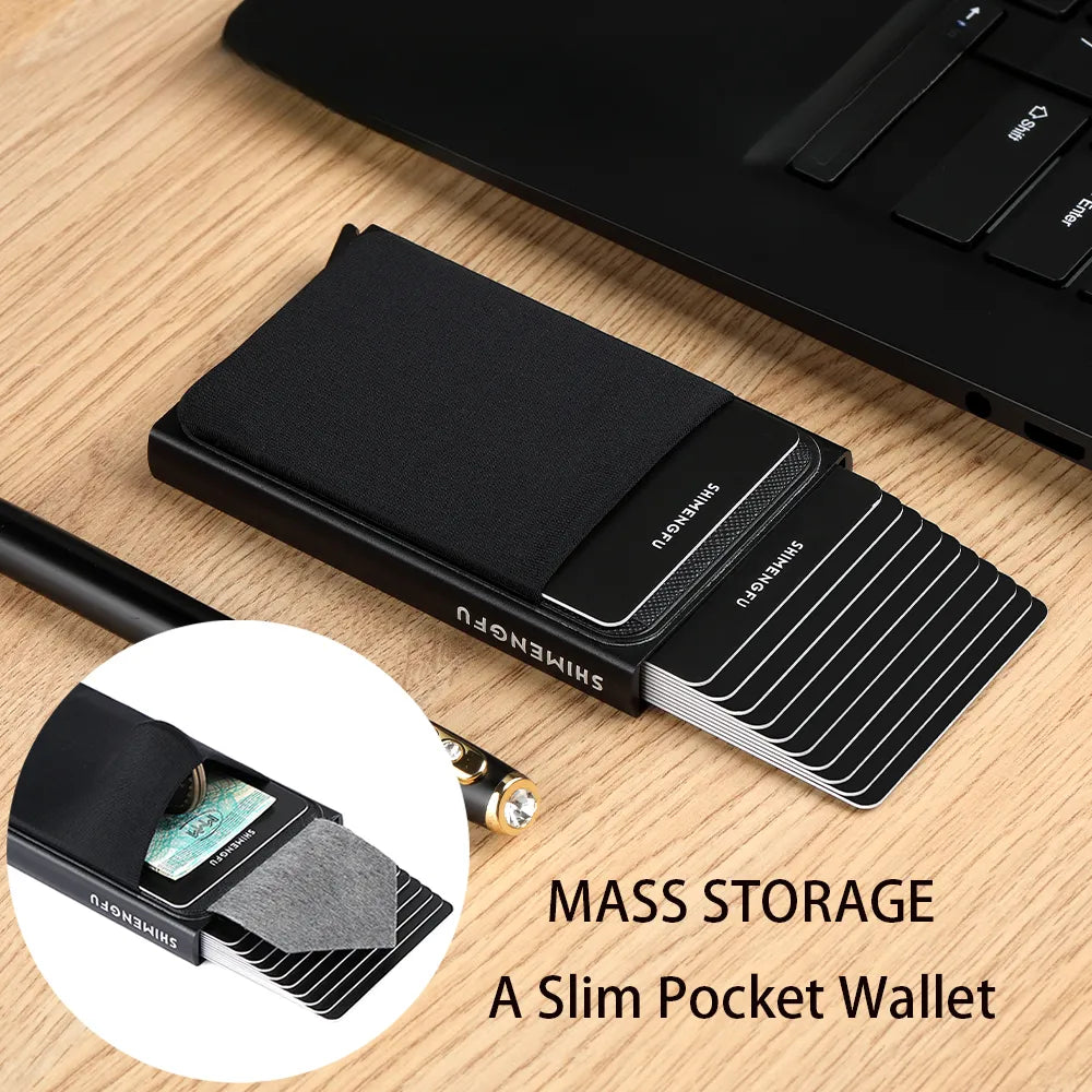 Pop-Up RFID Aluminum Card Holder