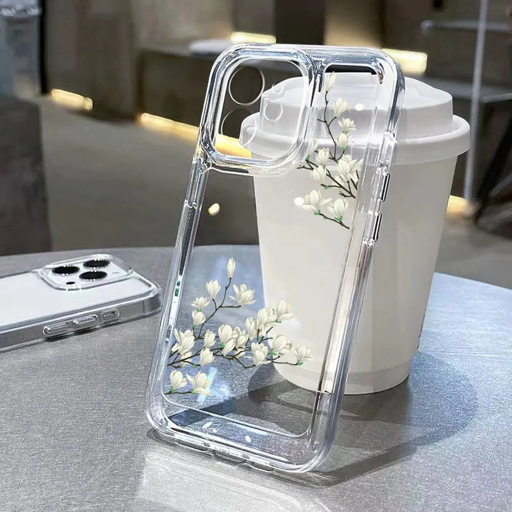 Soft Clear Flowers Phone Case