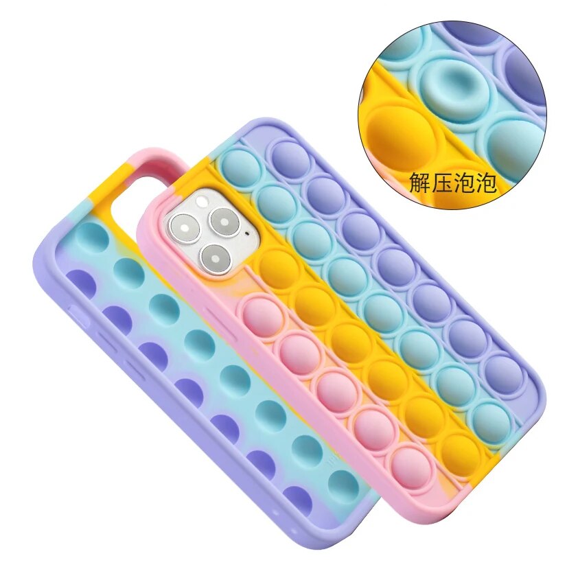 Push Bubble Toys Relieve Stress Phone Case