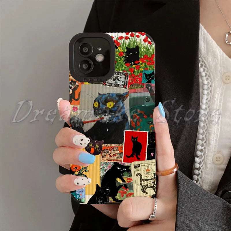 Abstract Art Cat Phone Case