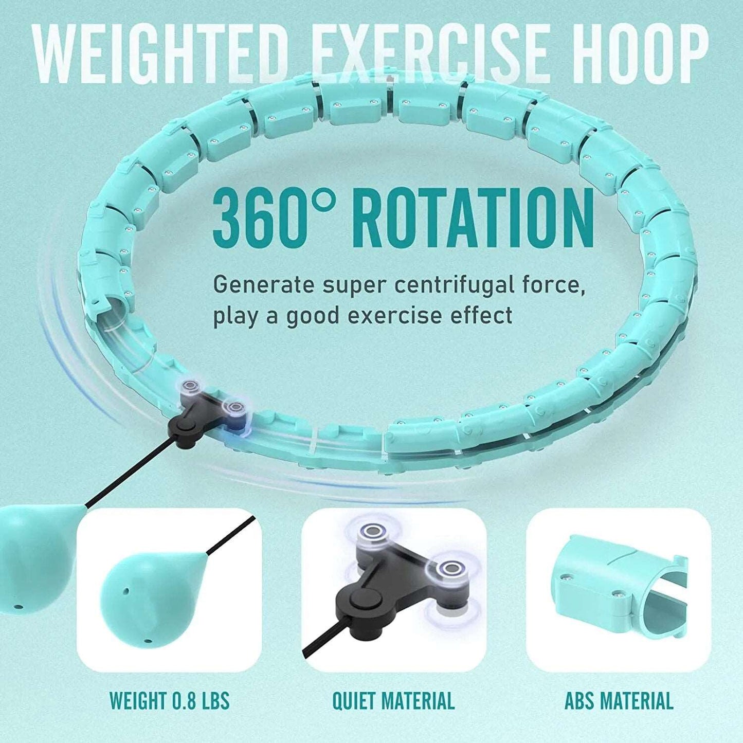 2-in-1 Weighted Hula Hoop for Smart Exercise and Massage