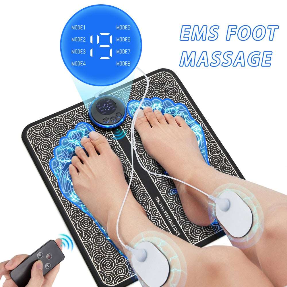 Electric EMS Foot Relief + 4 Electrodes + RC