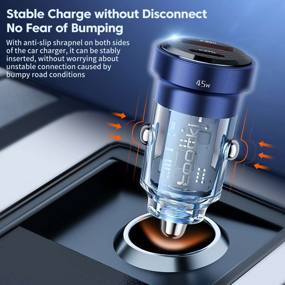 Car Charger 45W USB + Type C