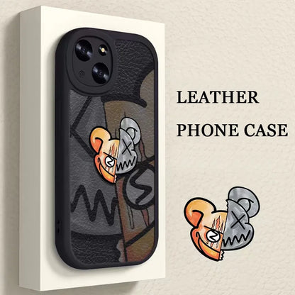 Luxury Leather Rat Cartoon Phone Case